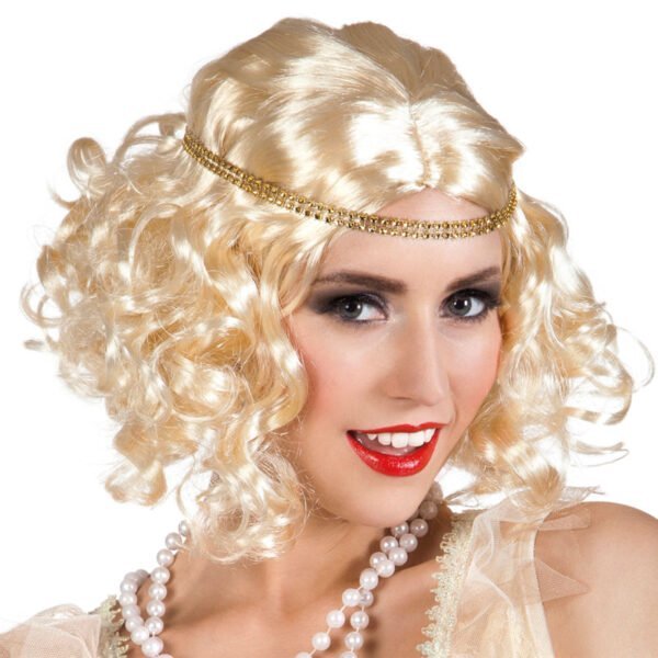 Flapper 20-tals Peruk Blond med Hårband
