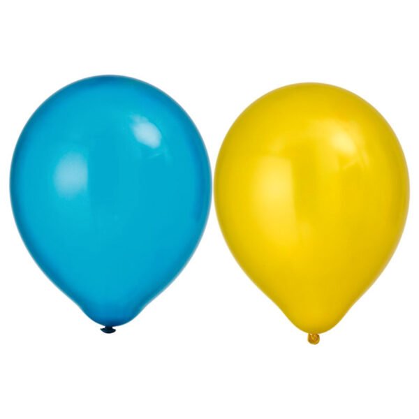 Metallic Ballonger Gul och Blå