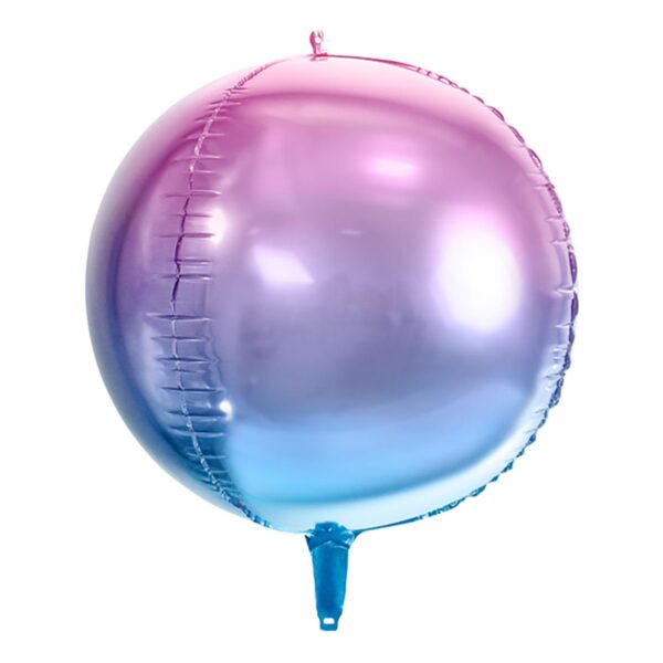 Folieballong Boll Ombre Lila/Blå