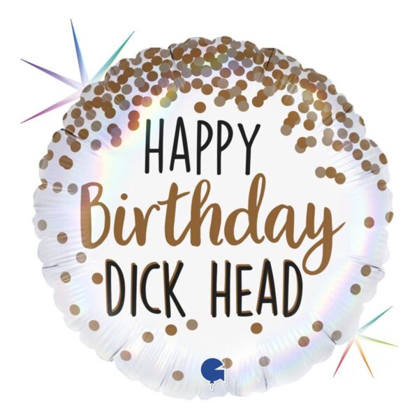 Folieballong Happy Birthday Dick Head