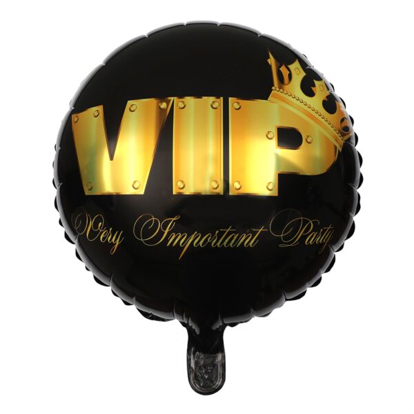 Folieballong VIP Svart/Guld - 1-pack