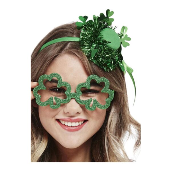 Glasögon St Patricks Day Grön/Glitter - One size