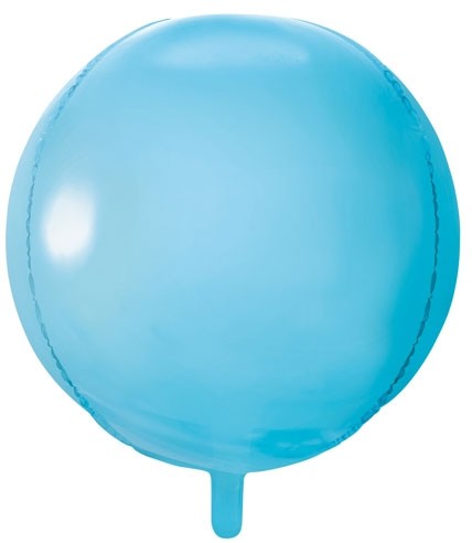 PartyDeco Folieballong Rund, ljusblå