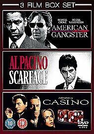 American Gangster/Scarface/Casino DVD (2009) Denzel Washington, Scott (DIR) Englist Brand New