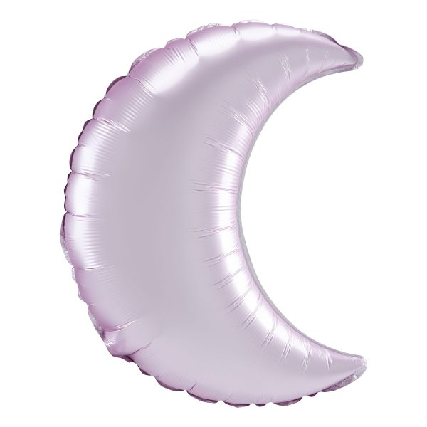 Folieballong Måne Satin Rosa Pastell Shape - Liten